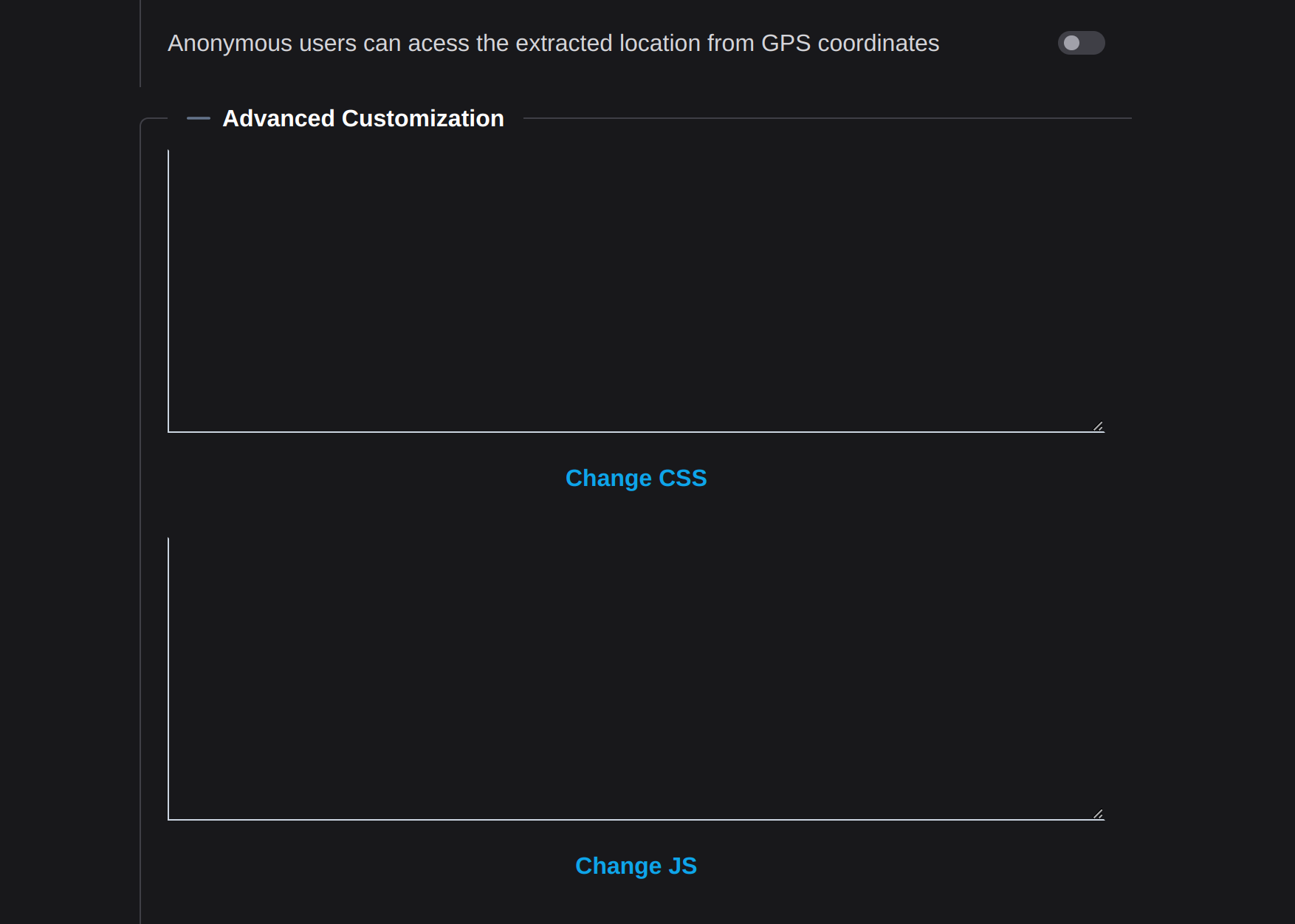 Configuration of JS and CSS